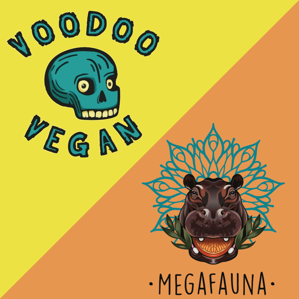 Voodoo Vegan Megafauna Logos