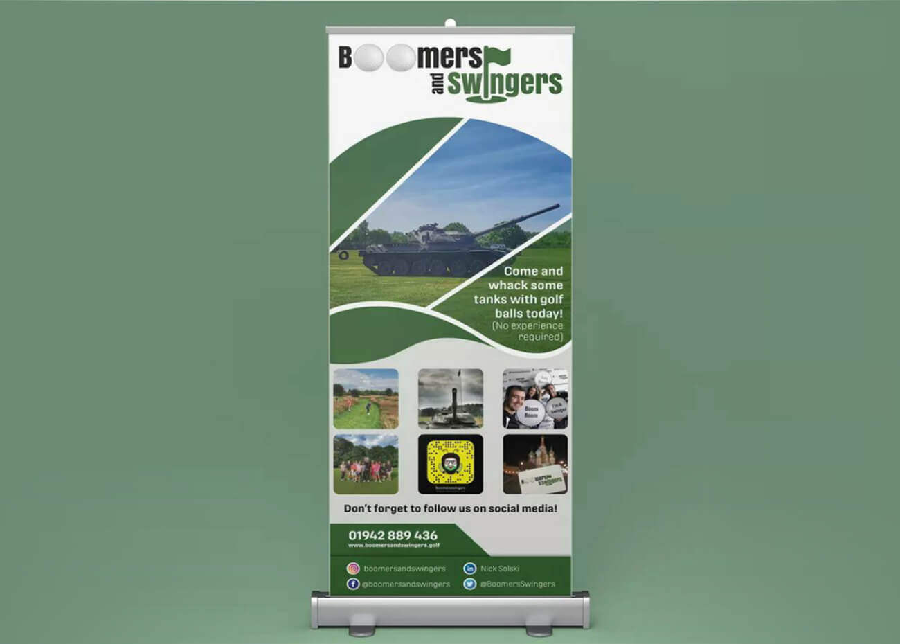 Pull up display banner