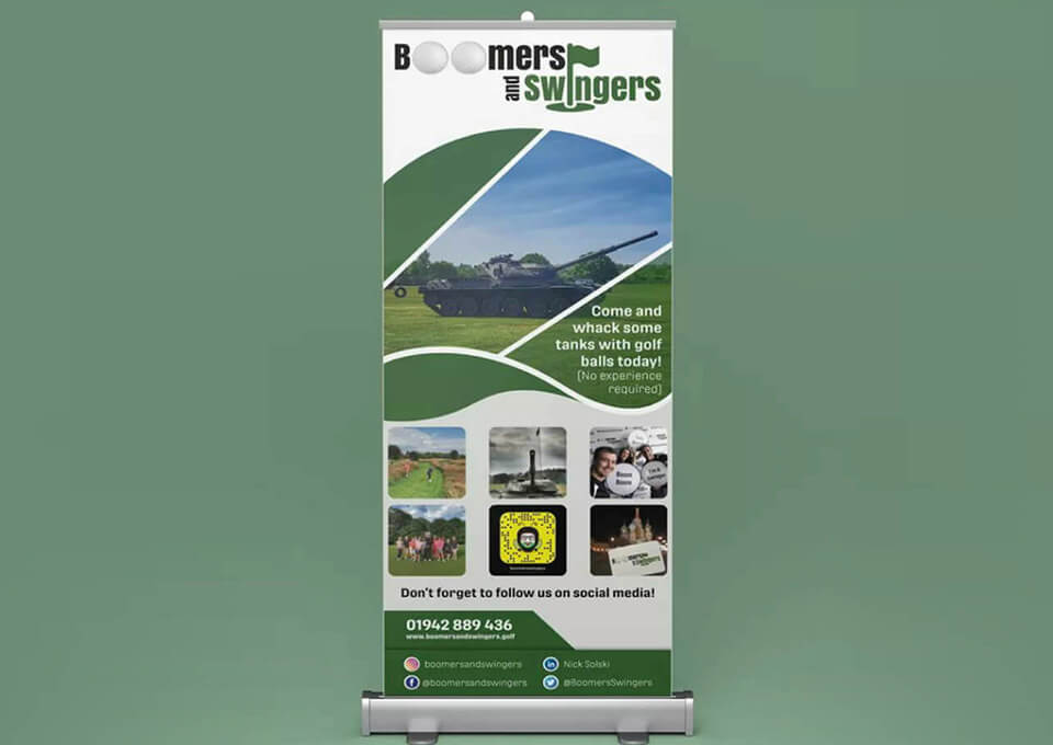 Boomers and swingers pop up banner