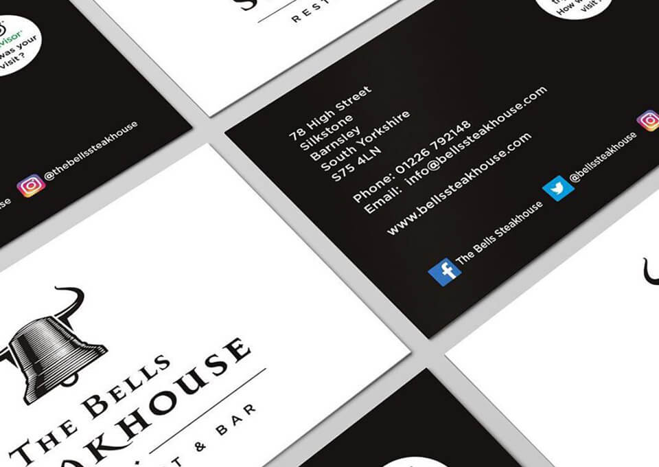 Steakhouse business cards